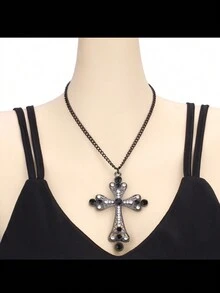 1 chiếc vòng cổ trang trí kim cương thánh giá tối giản - Mô hình chéo - Xem 9