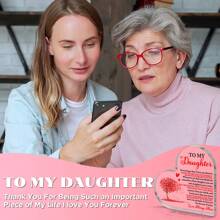 1 pieza Placa de acrílico con forma de corazón, regalo de graduación para hija, adecuado para cumpleaños, Acción de Gracias, graduación, día conmemorativo, oficina, estilo sencillo