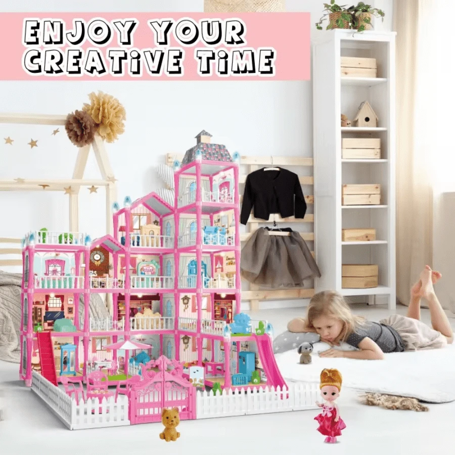 DIY Doll House With Light Furniture And Dolls Dream Doll House For diy-doll-house-with-light-furniture-and-dolls-dream-doll-house-for