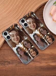 1 pieza Funda personalizada de 4 en 1 para teléfono con foto DIY compatible con iPhone 16 Pro Max / S24 Ultra / Redmi / OnePlus y otros modelos