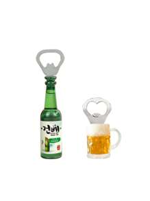 Multi-Piece Set Of Funny Bottle Openers, Simulated Beer Bottles, Fridge Magnets, Beer Bottle Openers, Creative 3D Magnets, For Outdoor, Camping, Gift For Father
