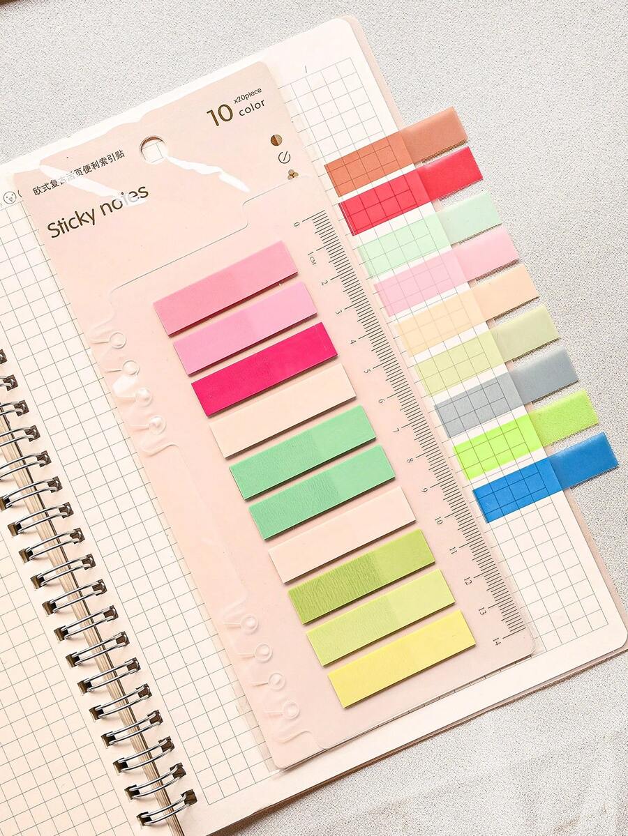 200 Sheets Of 1 Type Index Sticker Plastic Material Indicator Stickers