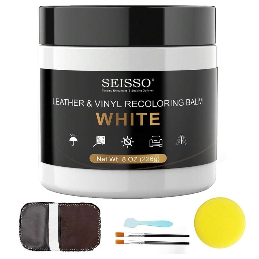 SEISSO Leather Repair Kit For Furniture, White Vinyl Repair Kit Leather