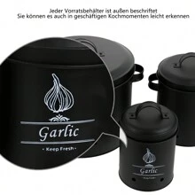 Vorratsdosen, 3er-Set, KücheAufbewahrung & Organisation, mit belüfteten Vorratsbehältern, Vorratsdose mit Deckel für Kartoffeln, Zwiebeln & Knoblauch