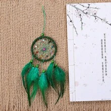 1 pieza Mini atrapasueños de plumas como decoración colgante, decoración para el hogar y accesorios para el coche - Multicolor - Ver 4