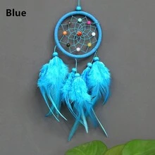 1 pieza Mini atrapasueños de plumas como decoración colgante, decoración para el hogar y accesorios para el coche - Multicolor - Ver 11