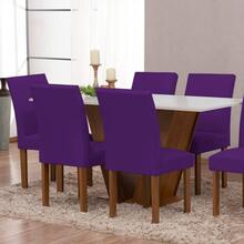 Gel Mesh Chair Cover In Plain Colors With Elastic - Màu tím - Xem 2