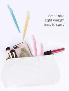 1 lọ + 40 dao cạo lông mày để loại bỏ lông mặt, máy tỉa lông mày đa chức năng có nắp bảo vệ - 1 chai + 40 hồng - Xem 8