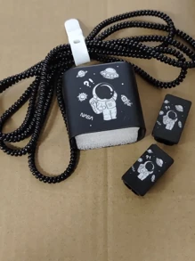 5pcs Astronaut Protective Cover Case Compatible With Iphone 11/12/13/14/15, 18/20W Charger Protector Case, Gifts For Boyfriend/Girlfriend Cable Protector - Multicolor - View 5