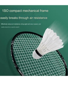 Juego de bádminton para 2 jugadores, que incluye 2 raquetas de bádminton, 3 volantes y 1 bolsa de transporte. Ideal para jugar al bádminton al aire libre, en el jardín, en la playa y para diversión familiar - Negro - Ver 4