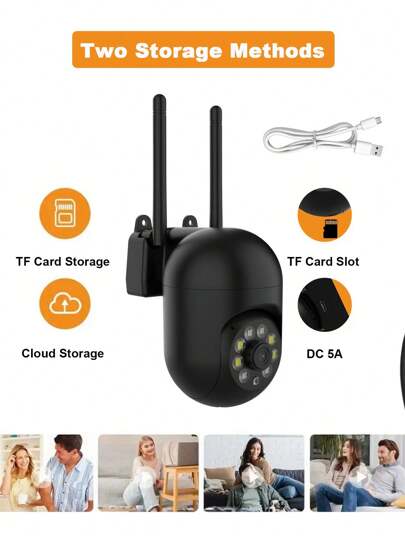 1/2/4 Packs 1080p HD Home Monitoring Camera All Weather Full Evening Vision, 360° Viewing Zoom, Two Way Talk, Pet Detection Motion Alerts Wireless Inside Outside view 8