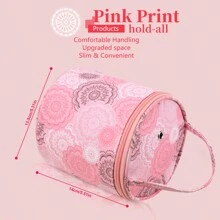 1pc Small Size Yarn Storage Tote Bag, Short Perforated Yarn Storage Bucket, Round Crochet Woven Bag, DIY Accessory Organizer Bag, Convenient For Storing Crochet Hooks, Yarn And Other Knitting Tools (Multiple Styles Available), Art Supplies - Multicolor - View 7
