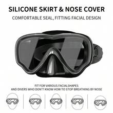 Adult Diving Mask - Tempered One-Piece Mask, Protective Anti-Fog Anti-Water For Outdoor Sports, Water Activities, Swimming, Beach Essentials, Beach Accessories, Pool Float