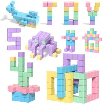 Magnetic Blocks For Boys Girls, Big Size Magnetic Cube Sensory Gift, Preschool Educational Building Blocks Set, Christmas, Random Color