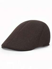 Tweed Hat Solid Color Beret Casual Vintage Forward Cap Sunshade Cap