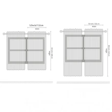 4 PCS Blackout Curtains With Perforated Top Window Treatment, Perfect For Ultra Wide Windows, Triple Weave Design, With Wave Print, Used For Bedrooms - 黑色 - 查看 3