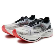 XTEP Tênis Masculinos de Cano Baixo 160X3.0PRO, Resistentes ao Desgaste, Leves, na Moda, Absorventes de Choque, Sapatos para Corrida - novo branco/preto - Visão 8