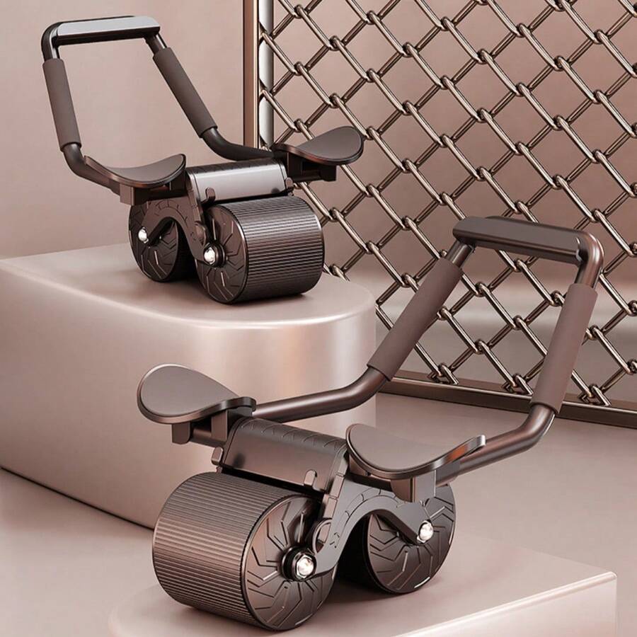 1 Piece Of Automatic Rebound Abdominal Roller With Elbow Protection