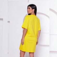 Vestido Oversized New York - Amarelo - Visão 4
