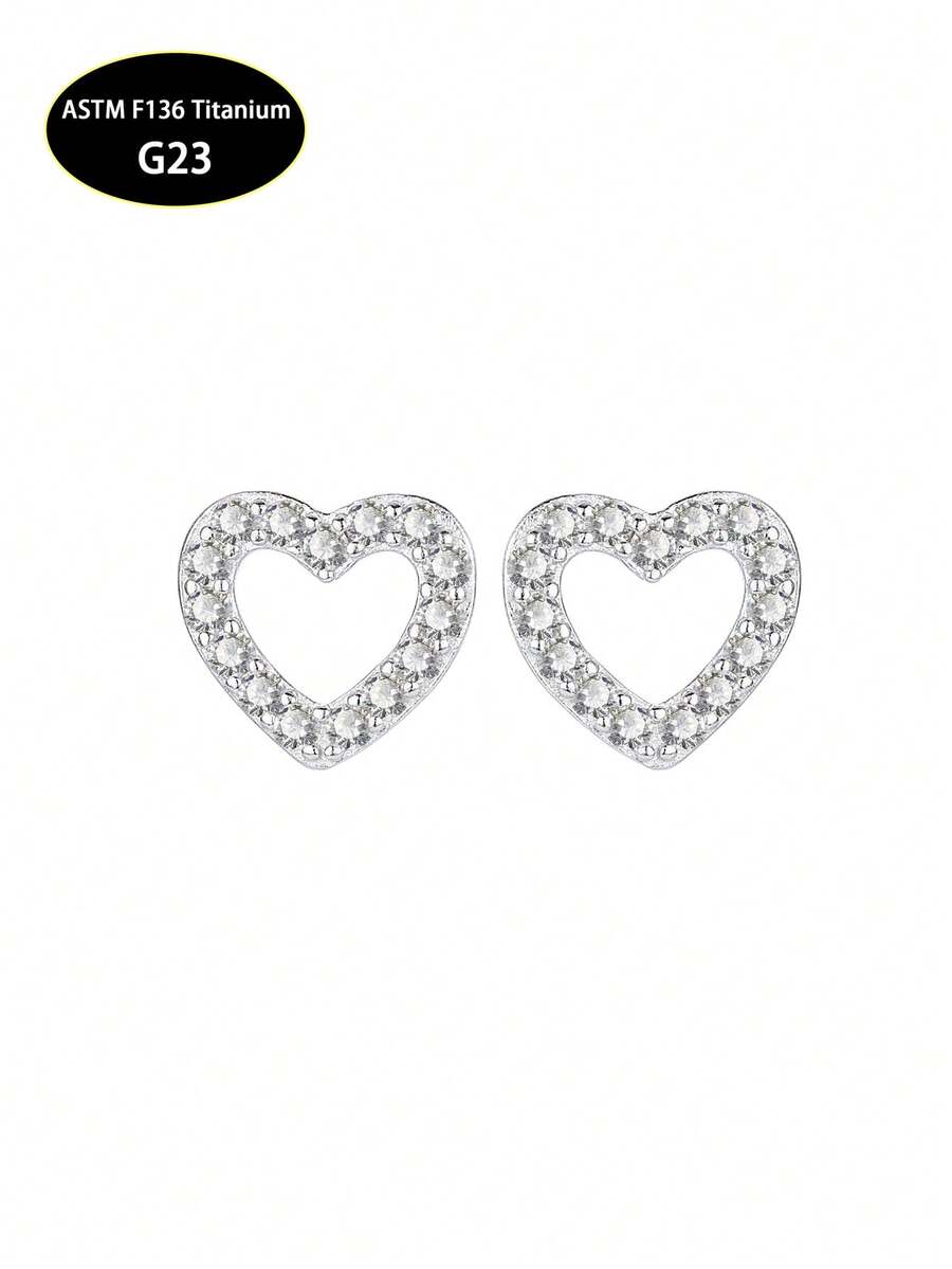 1pc G23 Implant Grade Titanium Internally Threaded 5A Cubic Zirconia