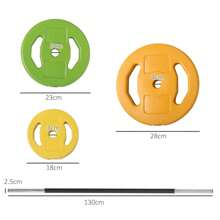 HOMCOM 20kg Barbell Weights Set, Adjustable Weights With Non-Slip Handle, For Women And Men Home Gym Exercise Weight Strength Training - Multicolor - View 5