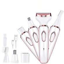 1pc Electric Ladies Shaver Home Portable 4-In-1 - White - View 4
