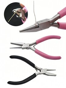 1pc Professional Round Concave Pliers For Jewelry Making - Mini Precision Wire Looping & Bending Tool, Ideal DIY Hand Tool For Craft Hobbyists