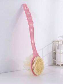 1 件装长柄双面沐浴刷，软毛去角质刷，用于沐浴和去除污垢/污垢 - 彩色 - 查看 10