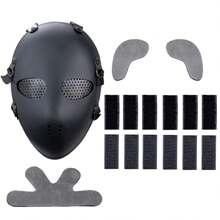 Killer Mesh Tactical Military Mask Airsoft Mask For Halloween Paintball Game Movie Props Party - 黑色 - 查看 2