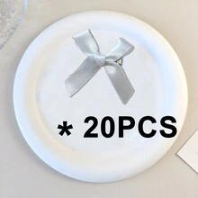20 PCS Trang trí Giáng sinh Mini Bow Đồ trang trí Mặt dây chuyền, Đồ trang trí cây thông Noel - Nhiều màu - Xem 12