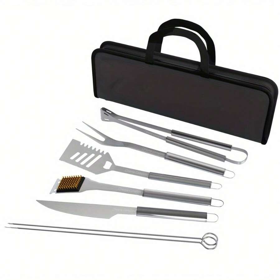 Grill Tool Set, Stainless Steel Barbecue Grilling Accessories With 7