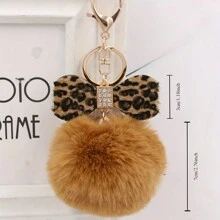 1 buah Gantungan Kunci Pita dengan Liontin, Aksesori Gantungan Kunci Fashion Lucu dan Lembut untuk Wanita, Dapat Digantung di Ransel, Mobil, Dompet untuk Dekorasi, Cocok untuk Anak Perempuan, Motif Leopard, Hadiah Natal, Hadiah Thanksgiving, Gaya Retro Y2K - MultiWarna - View 6