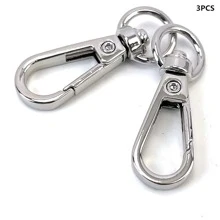 3/6/12/20/30 件旋转弹簧夹挂钩，D 形环龙虾扣旋转扣适用于 DIY 工艺挂绳制作