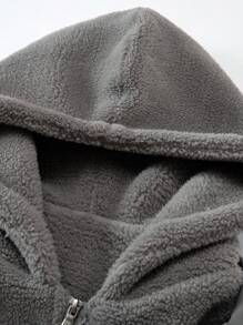 男式加厚连帽绗缝大衣，带保暖内衬，保暖且防风