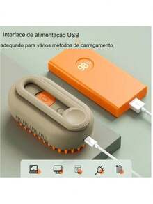 3-In-1 Steam Cat Brush Self-Cleaning Pet Cat Dog Massage Brush - 套件2 - 查看 6
