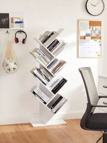 VASAGLE Librería en Forma de Árbol, Librería de 9 Niveles, Ahorro de Espacio, Librería Vertical, para Dormitorio, Sala de Estar, Estudio, Oficina, Blanco Nube - Blanco - Ver 8