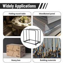 可折叠桌子推车，载重量 1500 磅/1800 磅，重型钢板推车，带 5 英寸旋转轮，适用于车库、家庭、仓库、派对活动酒店户外装饰 - 黑色(1800磅) - 查看 7