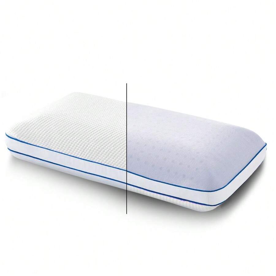 Gel Memory Foam Pillow Side Sleeper Pillow Cooling On One Side Soft On