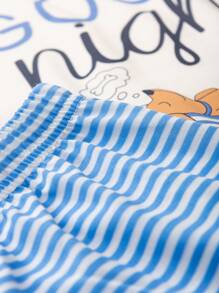 Summer Pajamas For Boys With T-Shirt And Shorts, Sleepy Puppy - Màu be - Xem 4