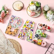 1 pieza Caja de número de fiesta de cumpleaños (0-9) con diseño de fruta, caja de obsequio de fiesta individual, caja de dulces para graduación 2024, caja de bocadillos con 26 letras en inglés, bandeja de frutas creativa para graduación, plato de bocadillos para bar y ambiente de KTV, caja decorativa para fiesta de boda/cumpleaños, caja de exhibición, Navidad