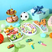 1 pieza Caja de número de fiesta de cumpleaños (0-9) con diseño de fruta, caja de obsequio de fiesta individual, caja de dulces para graduación 2024, caja de bocadillos con 26 letras en inglés, bandeja de frutas creativa para graduación, plato de bocadillos para bar y ambiente de KTV, caja decorativa para fiesta de boda/cumpleaños, caja de exhibición, Navidad