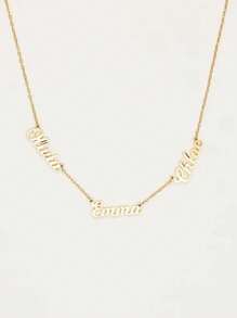 1pc Gold Rose Gold Custom Personalized Multi-Name Necklace Stainless Steel Name Necklace Personalized Gift Mother's Day Gift For Her Christmas Gift For Mom Gift - Multicolor - View 3