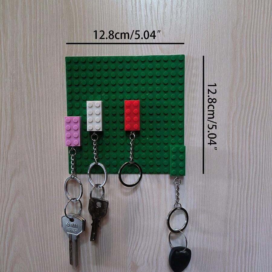 Key Wall Organizer, Building Brick Keychain, Modern Wall Storage