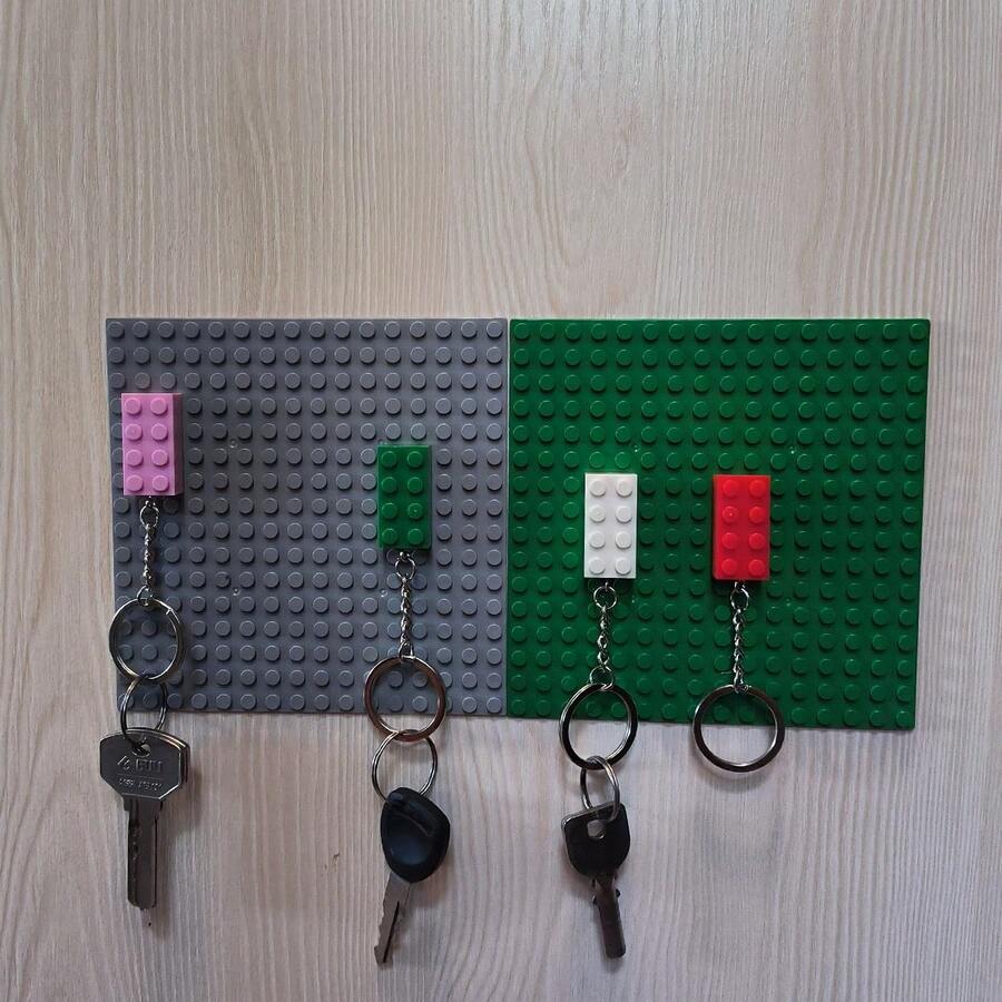 Key Wall Organizer, Building Brick Keychain, Modern Wall Storage