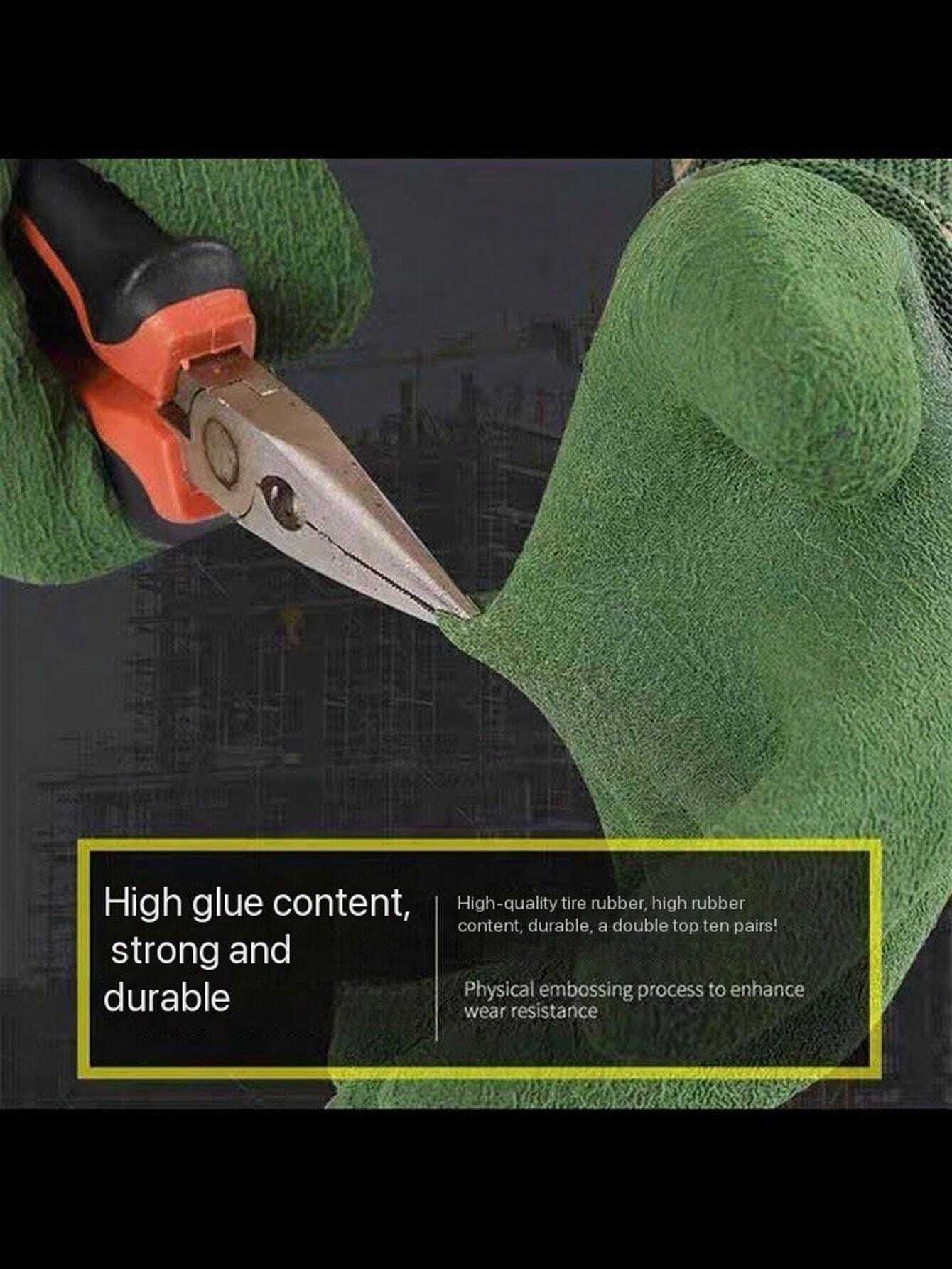 3 Pairs Of Rubber Tire King Foam Gloves, WearResistant And Breathable