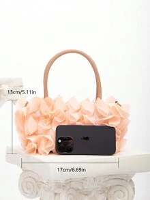 Túi tiệc hoa voan Túi sườn xám nữ Túi đựng váy thủ công Túi đựng trang sức đính đá Ví và túi xách thiết kế sang trọng 2024 - Rượu sâm banh - Xem 2