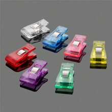 10/20/50pcs Multicolor Sewing Clips Craft Clamps For Crochet And Knitting, All Purpose Clips For Quilting Binding Clips, Fabric Clips, Paper Clips Back To School,Back To School,School Supplies - Transparent File Storage Folder (random Color) - View 2