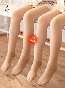 2 đôi quần tất/legging liền chân màu trơn cho bé gái/trẻ em/trẻ sơ sinh màu đen, kaki, màu da, nâu nhạt, thích hợp mặc hàng ngày, đơn giản và đa năng, bề mặt mịn, mềm mại và thân thiện với da, thích hợp cho phong cách công chúa học đường, có thể mặc vào mùa xuân, hè, thu và đông, tất liền chân dễ thương và thanh lịch, quần legging ngoài trời thời trang và đa năng, mùa tựu trường - Nhiều màu - Xem 16