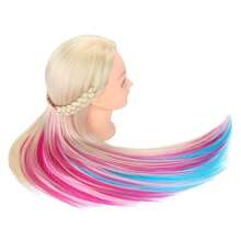 Mannequin Head 26 Inch Training Head Synthetic Fibre Beauty Doll Head Styling Head Hair Braiding Head Hairdresser Training Model Practice Head Hair Mannequin