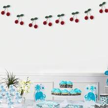 杨梅球串饰品人造杨梅装饰水果家居杨梅饰品逼真杨梅摄影道具生日横幅绒球花环红莓花环毛球，房间装饰，家居装饰，水瓶，生日装饰，浴室装饰，装饰，鲜花，婚礼装饰，人造花，家居装饰 - 酒紅色 - 查看 7